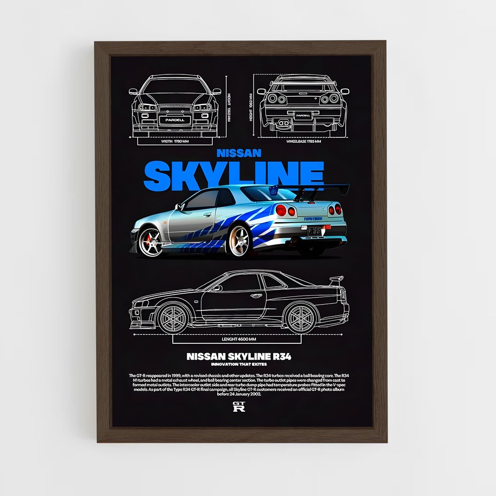 Poster Skyline Legends – affiche Nissan (vue 5)